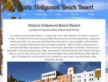 Tablet Screenshot of historichollywoodbeachresort.com